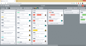 Painel de atividades do Trello